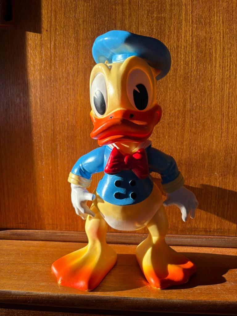 Vintage (1962) Ledra Donald Duck, Verzamelen, Ophalen of Verzenden, Donald Duck, Gebruikt, Beeldje of Figuurtje