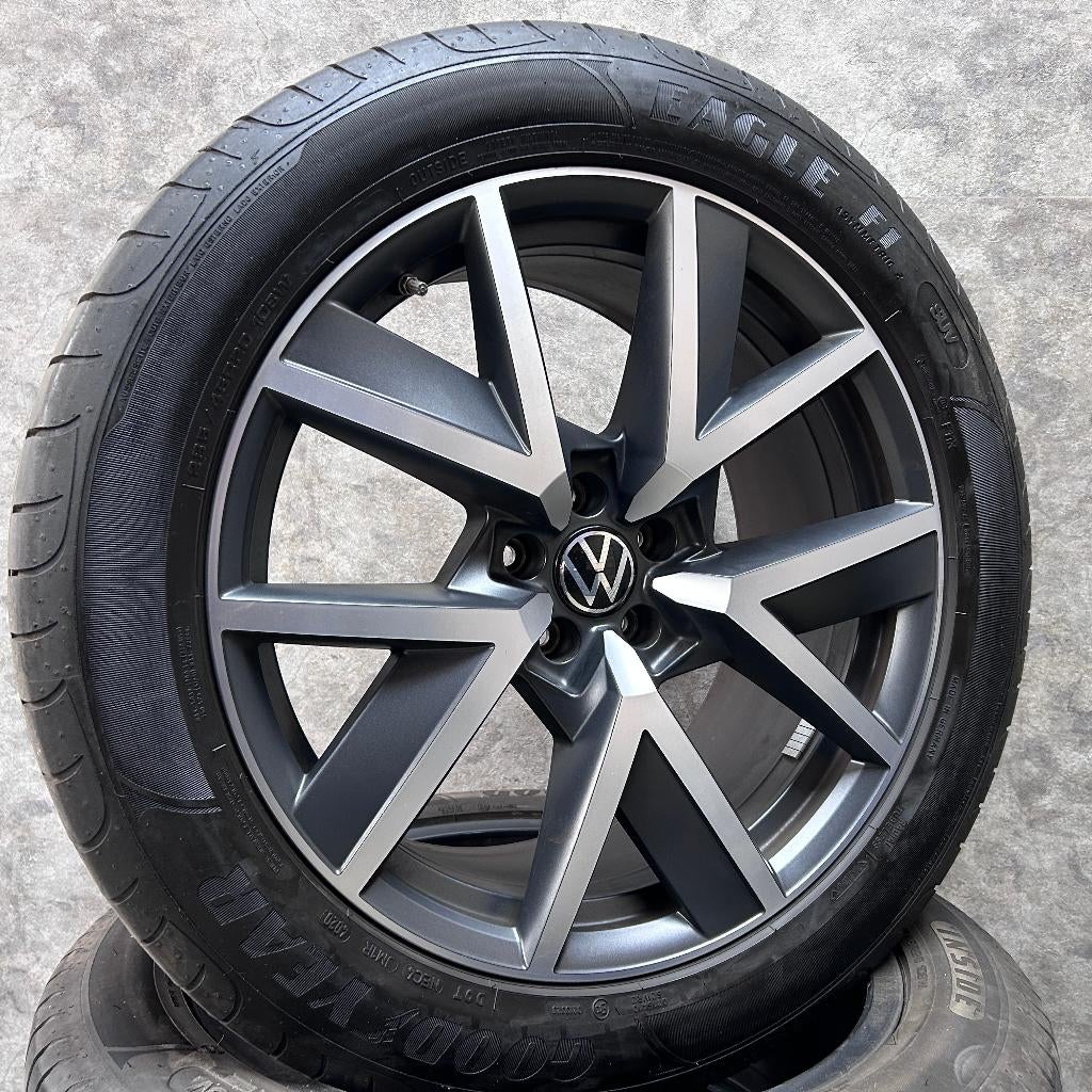 20 inch originele Braga velgen + zomerbanden VW Touareg, Auto-onderdelen, Banden en Velgen, Gebruikt, 285 mm, Banden en Velgen