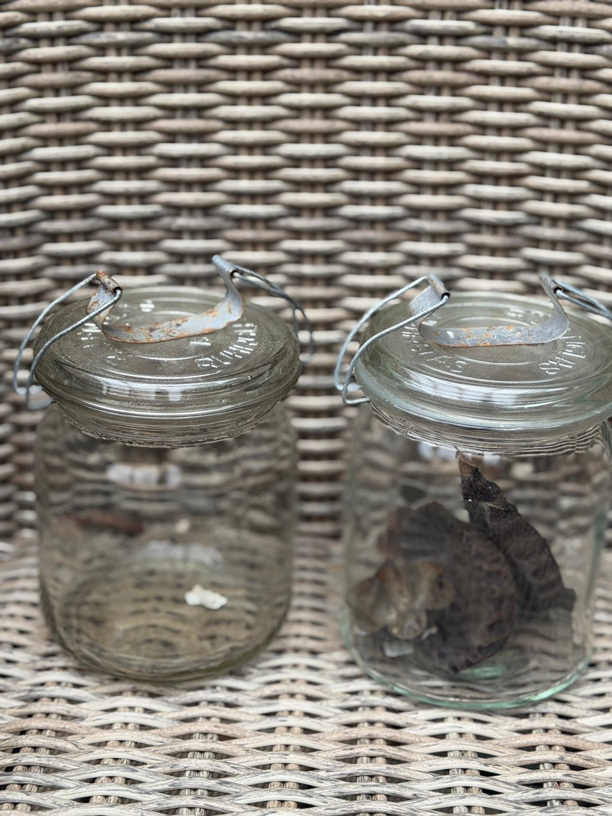 Oude weckpotten met oude bakvormen, Antiek en Kunst, Curiosa en Brocante, Ophalen of Verzenden