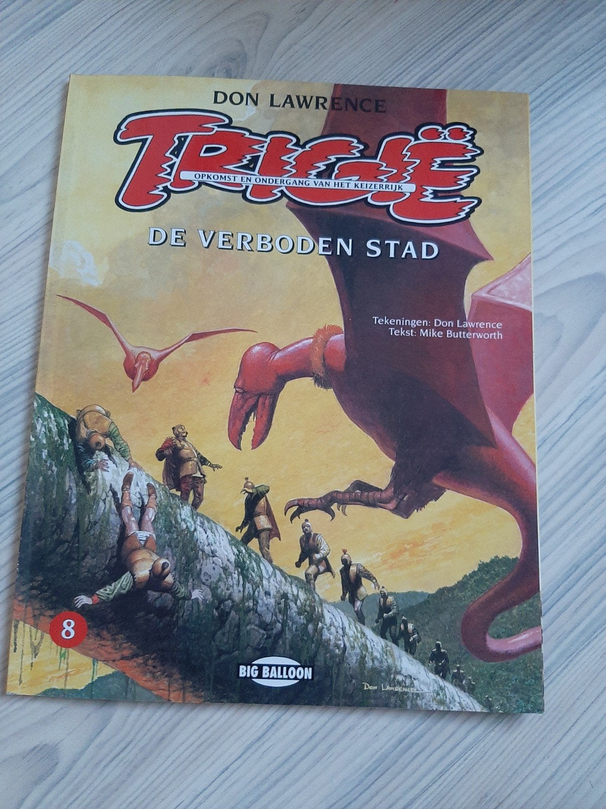 Trigië - De Verboden Stad (Stripboek), Eén stripboek, Ophalen of Verzenden, Gelezen, Don Lawrence