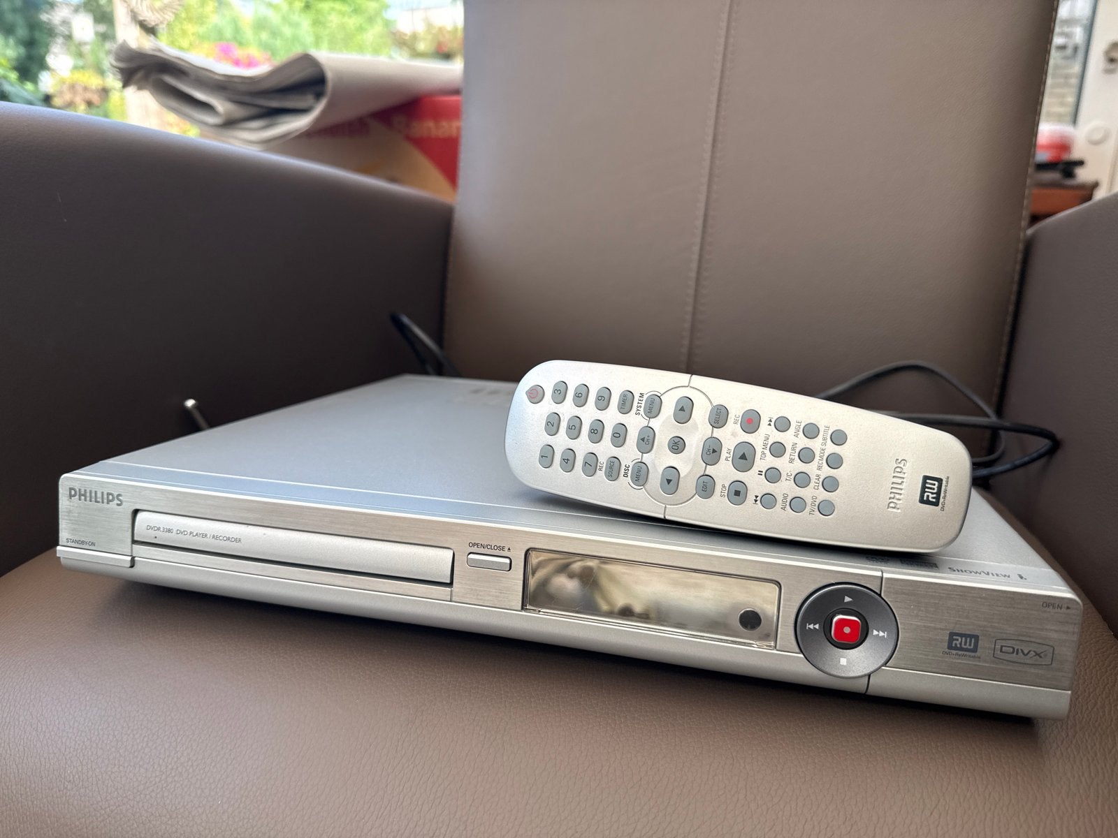 Philips DVDR-3380 Dvd-speler/recorder met afstandsbediening, Ophalen of Verzenden, Gebruikt, Dvd-recorder, Philips