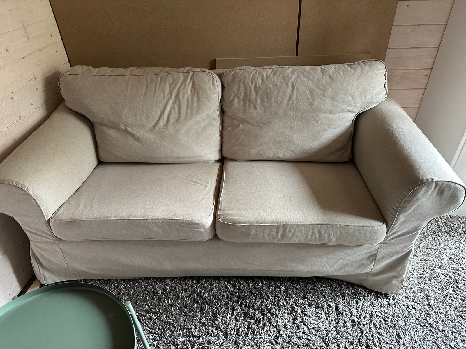 IKEA Ektorp 2-zitsbank in nette ecru kleur, Huis en Inrichting, Banken | Bankstellen, Ophalen, Gebruikt, 150 tot 200 cm, Tweepersoons