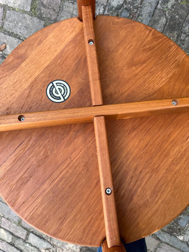 Danish Design Durup Dalling StoleFabrik trolly tafeltje, Deens Danish Scandinavisch vintage, Minder dan 55 cm, Gebruikt, Rond