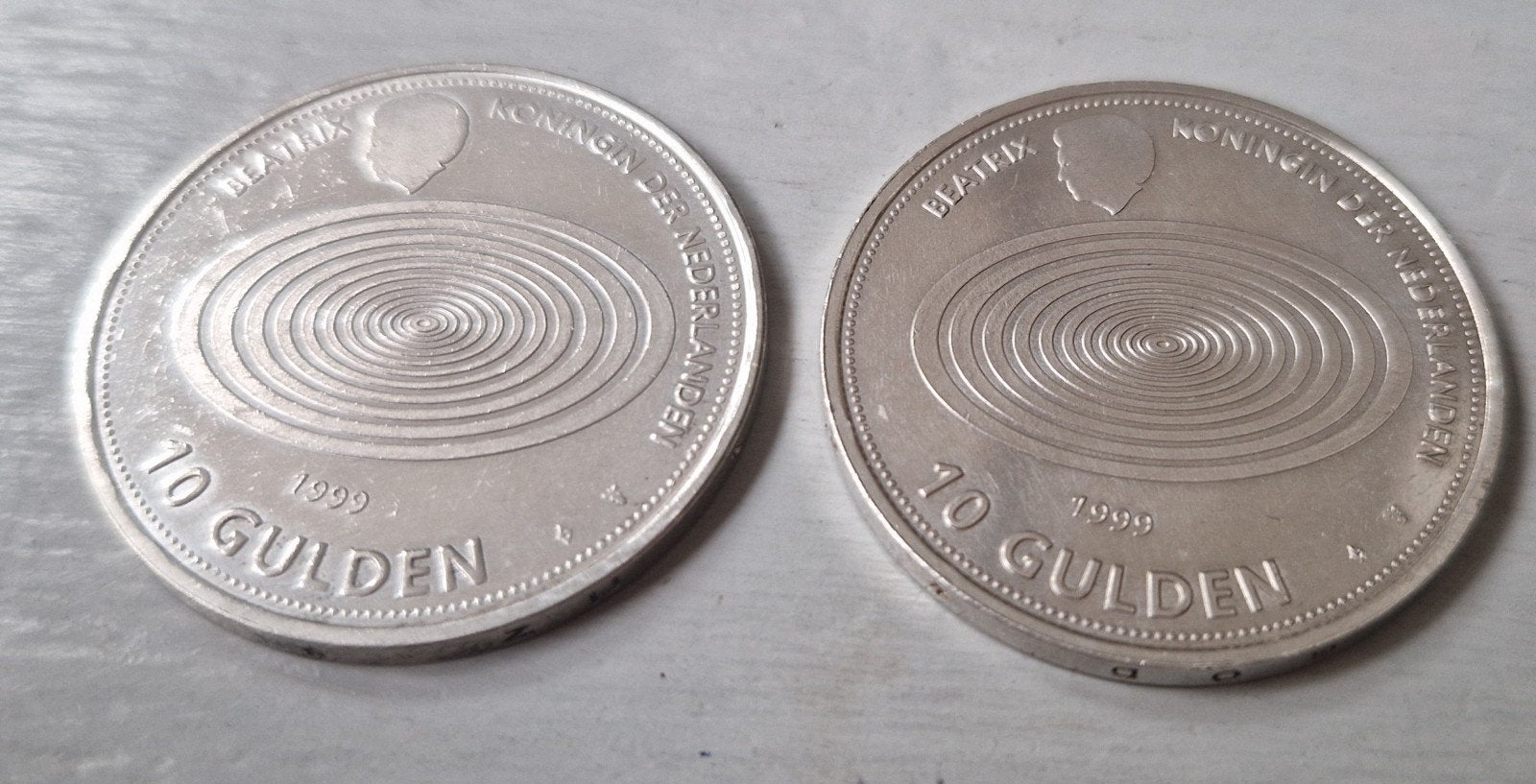 Zilveren 10 Gulden munten Koningin Beatrix (1999/2000), Koningin Beatrix, Zilver, Ophalen of Verzenden, Losse munt