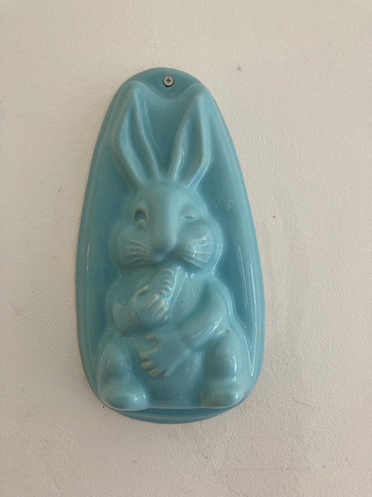 Blauwe konijnen paashaas pudding vorm, Ophalen of Verzenden, Zo goed als nieuw, Steen/keramiek, Overige typen