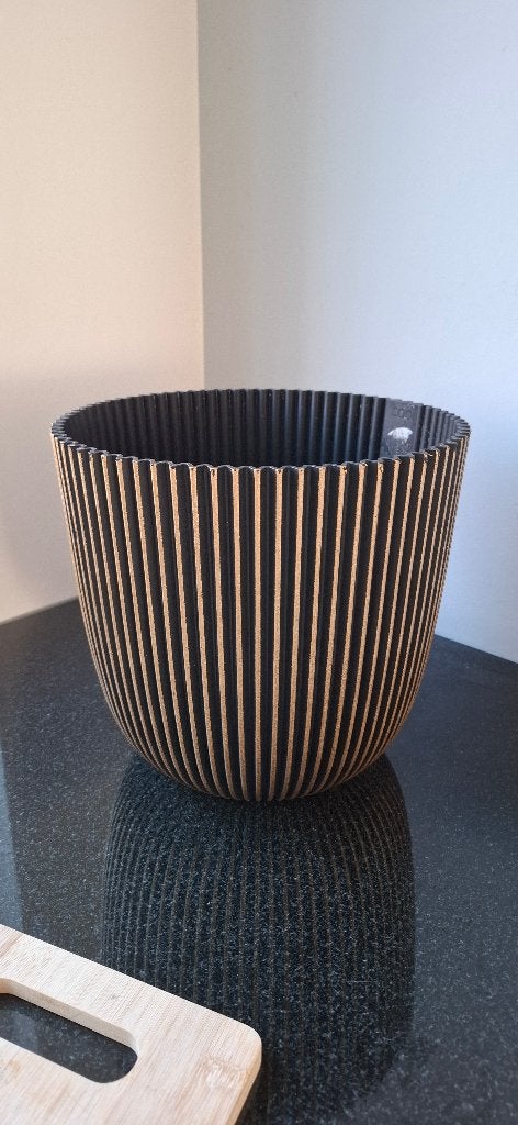 Capi bloempot goud 25cm, Kunststof, Rond, Minder dan 40 cm, Ophalen