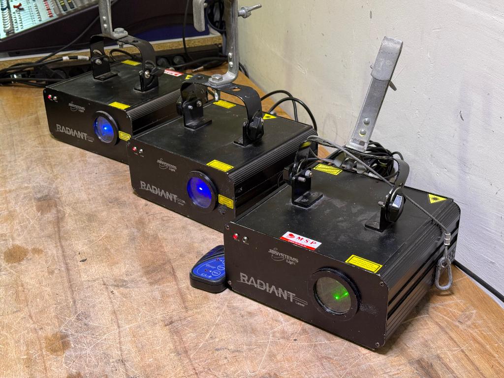 JB Systems Radiant Laser DMX Groen + Blauw (3x), Muziek en Instrumenten, Licht en Laser, Ophalen of Verzenden, Gebruikt, Laser