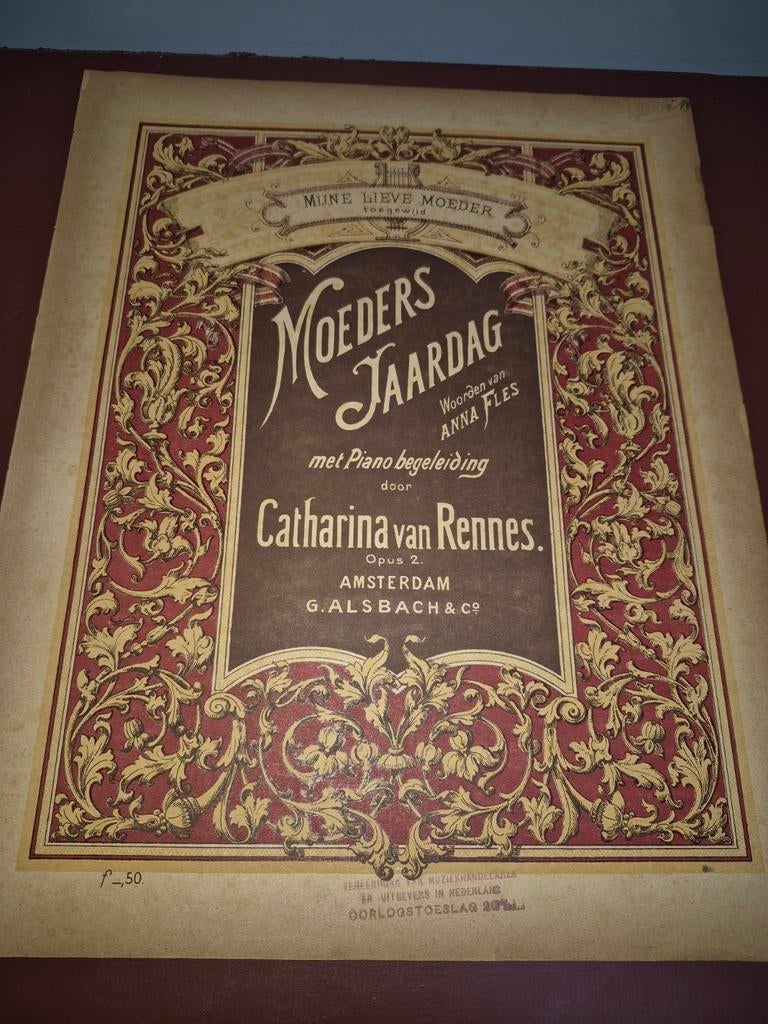 Moeders Jaardag, Catharina van Rennes Opus. 2, Ophalen of Verzenden