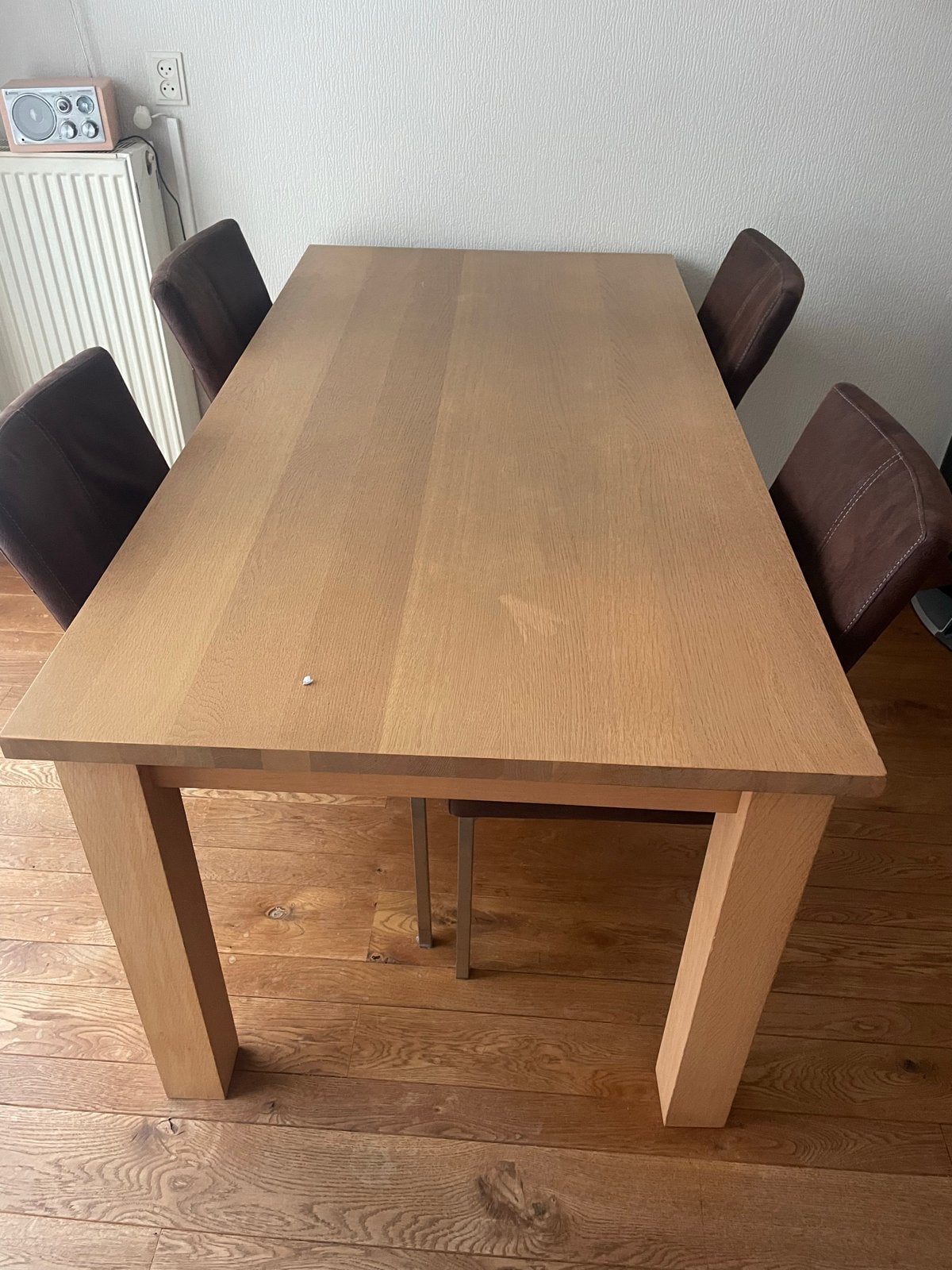 eikenhouten eettafel, Ophalen, Gebruikt, Eikenhout, 50 tot 100 cm