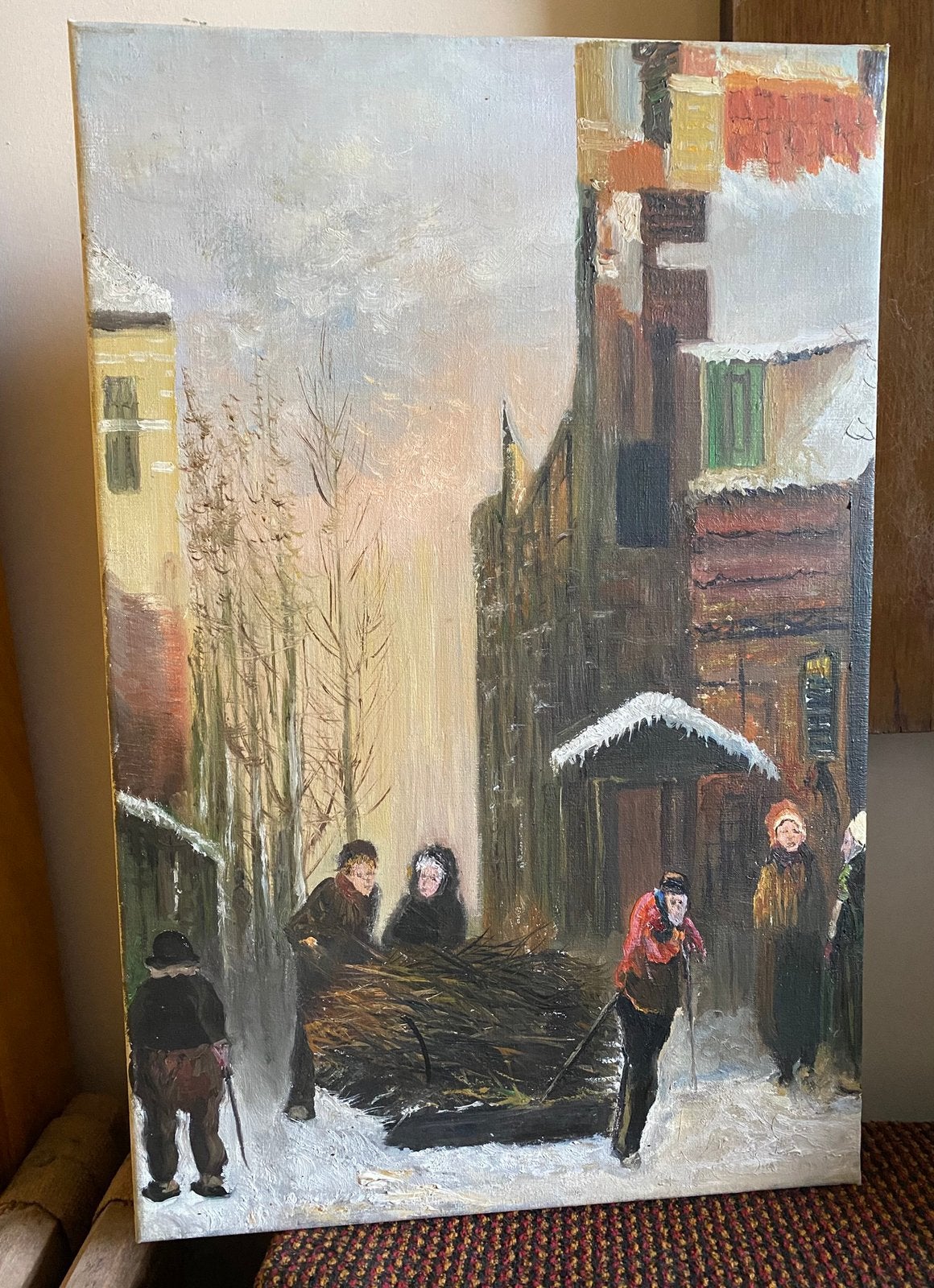 Winters straattafereel, Ophalen of Verzenden
