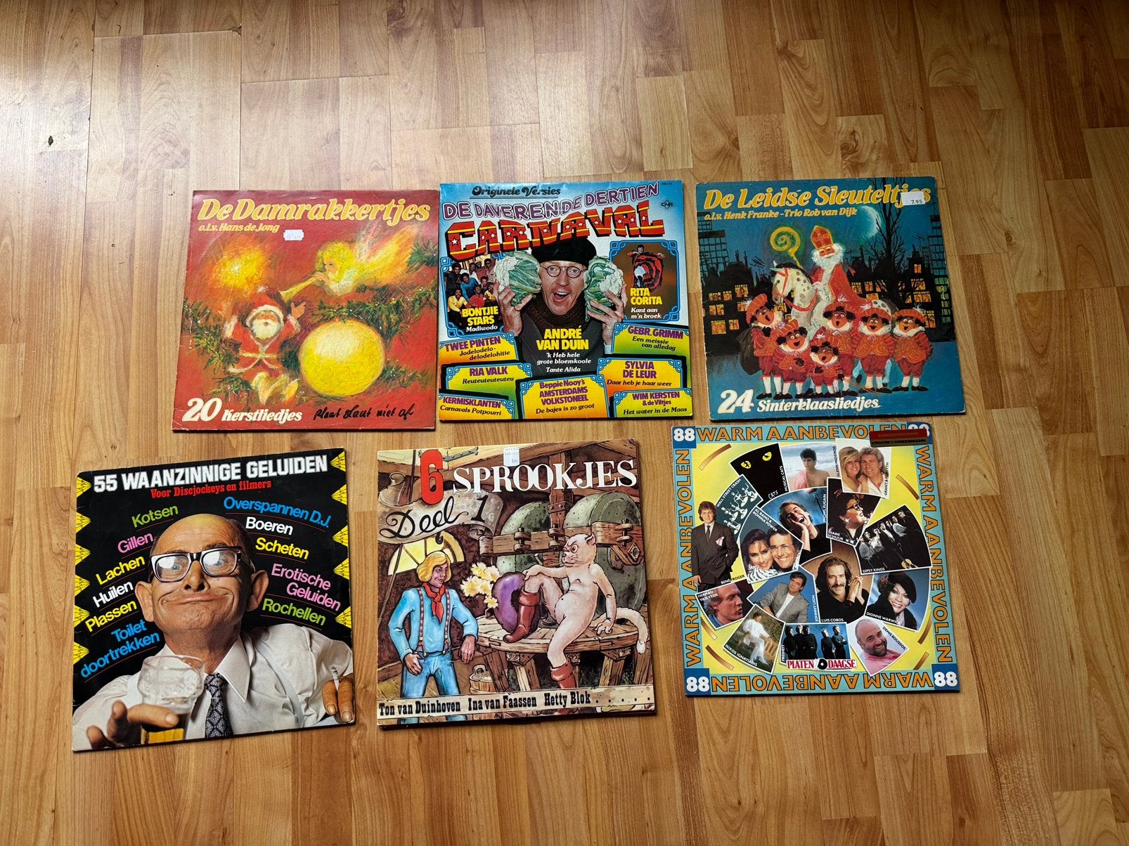 6 lp’s carnaval, kerst, Sinterklaas, sprookjes en humor, Ophalen of Verzenden, Gebruikt, Overige formaten