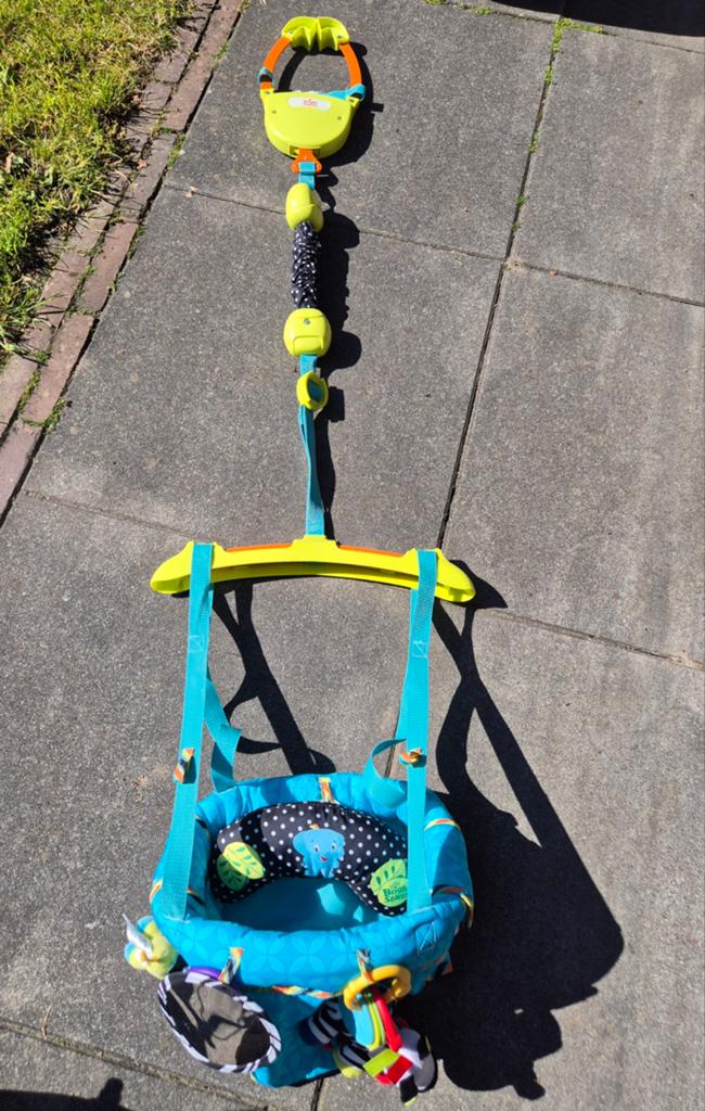 Bright Starts Bounce 'n Spring Deluxe Door Jumper, Ophalen of Verzenden, Zo goed als nieuw, Overige typen, Met geluid