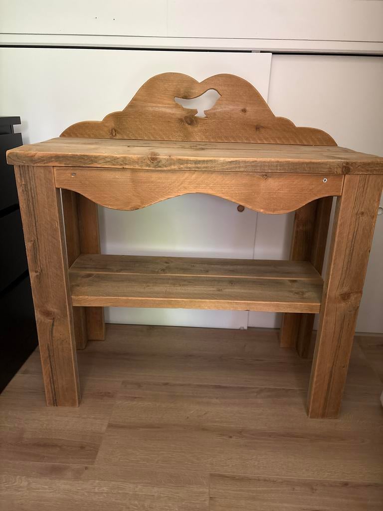 Steigerhout Bureau / Tafeltje - Handgemaakt, Overige typen, Gebruikt, Hout, Bruin