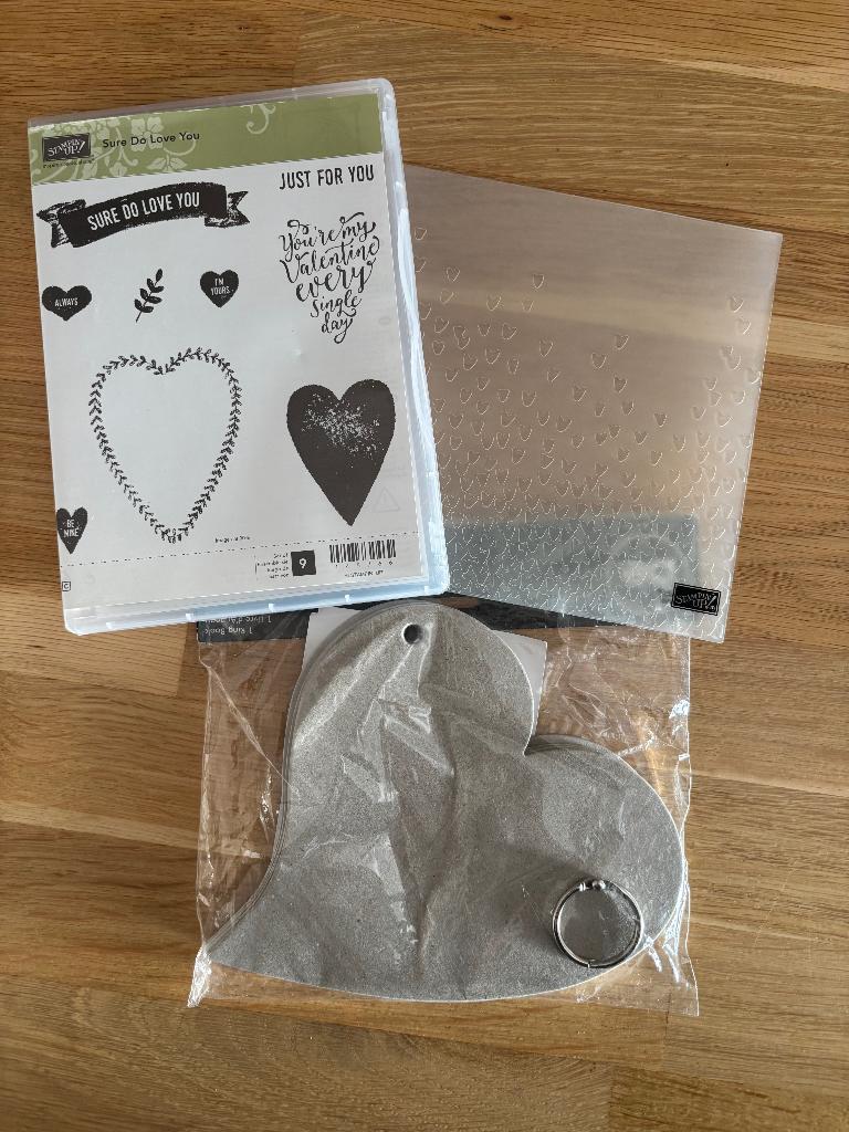 Stampin' Up! | Sure Do Love You - pakket, Ophalen of Verzenden, Zo goed als nieuw, EZ-mounted stempel