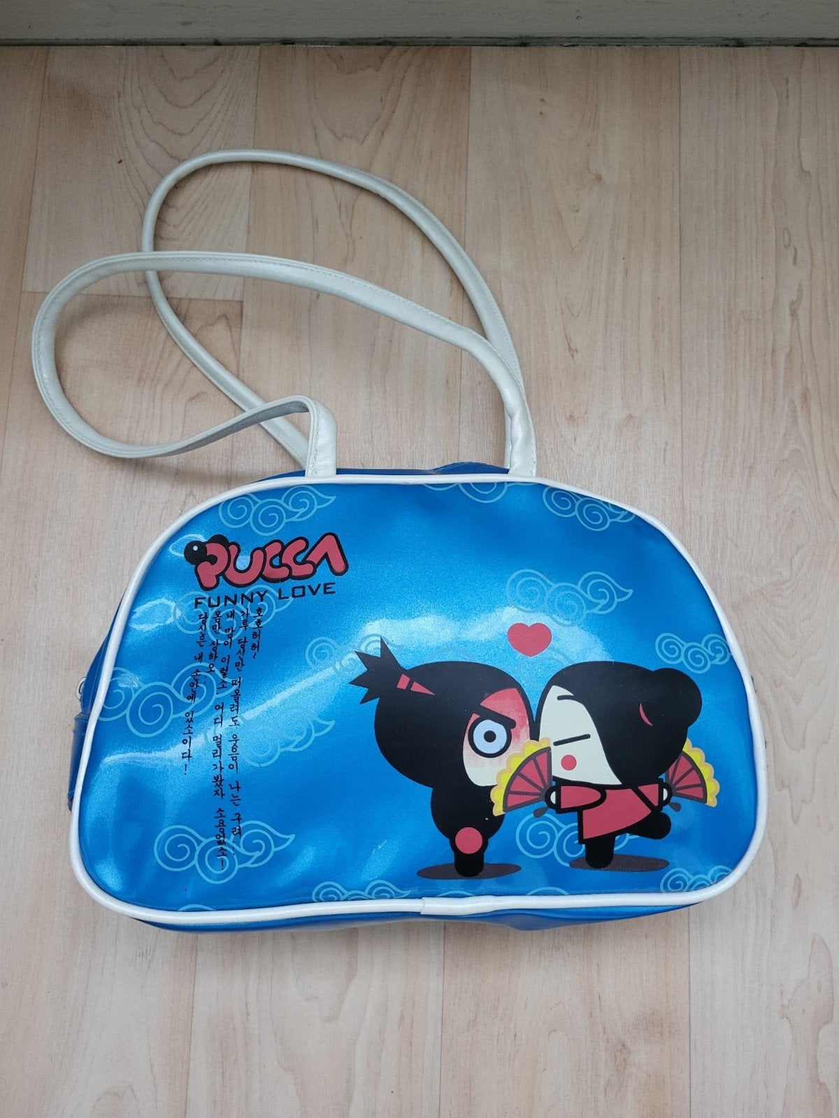 Pucca funny love bowlingtas tas blauw, Ophalen of Verzenden, Gebruikt, Blauw, Handtas
