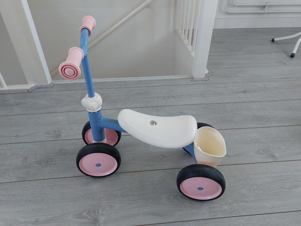 Smoby Rookie loopfiets, roze en blauw, Ophalen of Verzenden