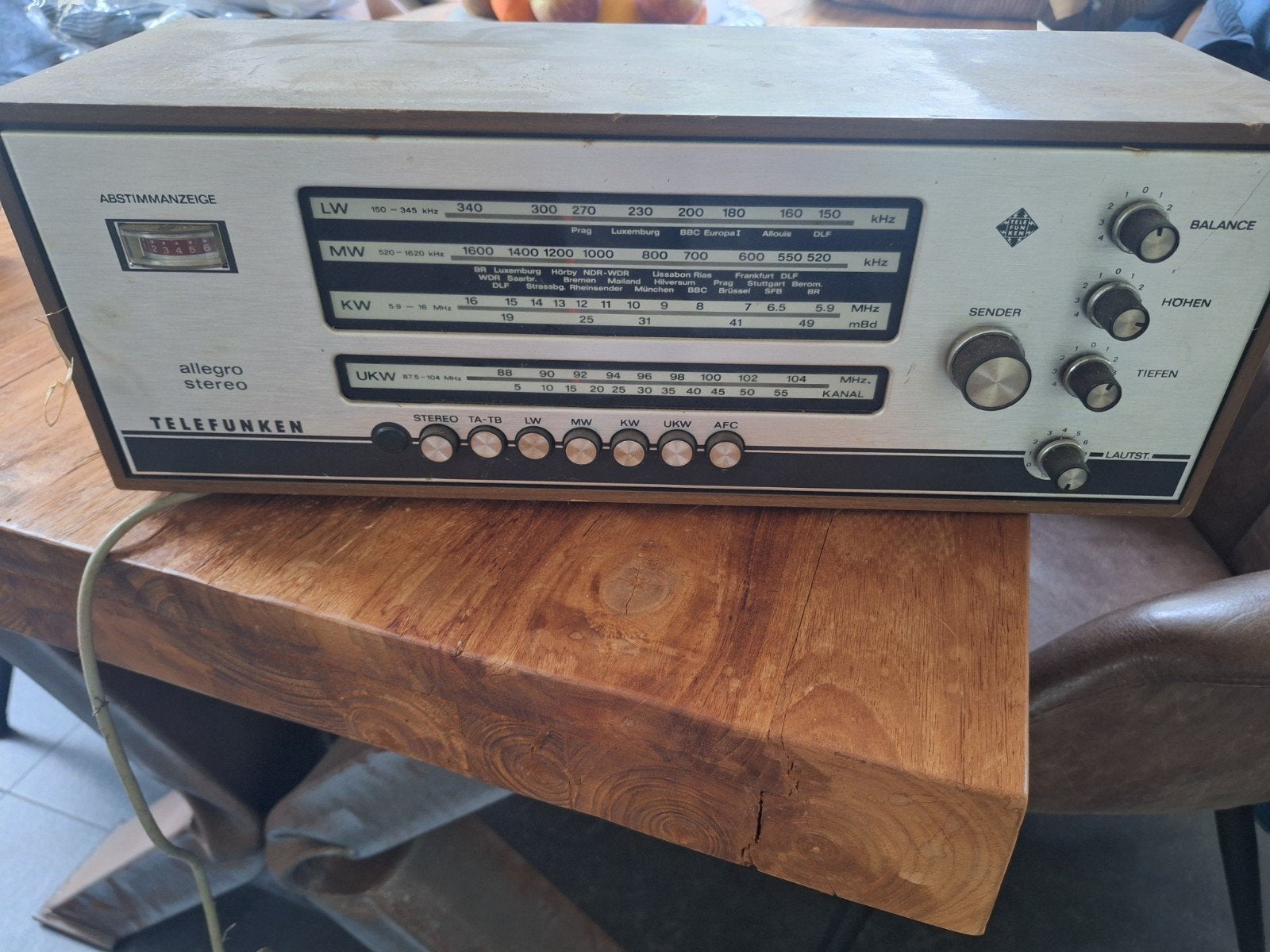 Telefunken Allegro Stereo Radio - Vintage Ontvanger, Ophalen, Gebruikt, Transistorradio