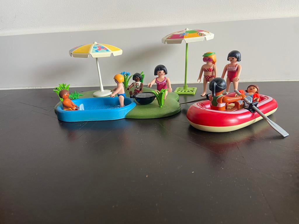 Playmobil - Zwembad met roeiboot, Ophalen of Verzenden, Gebruikt, Complete set