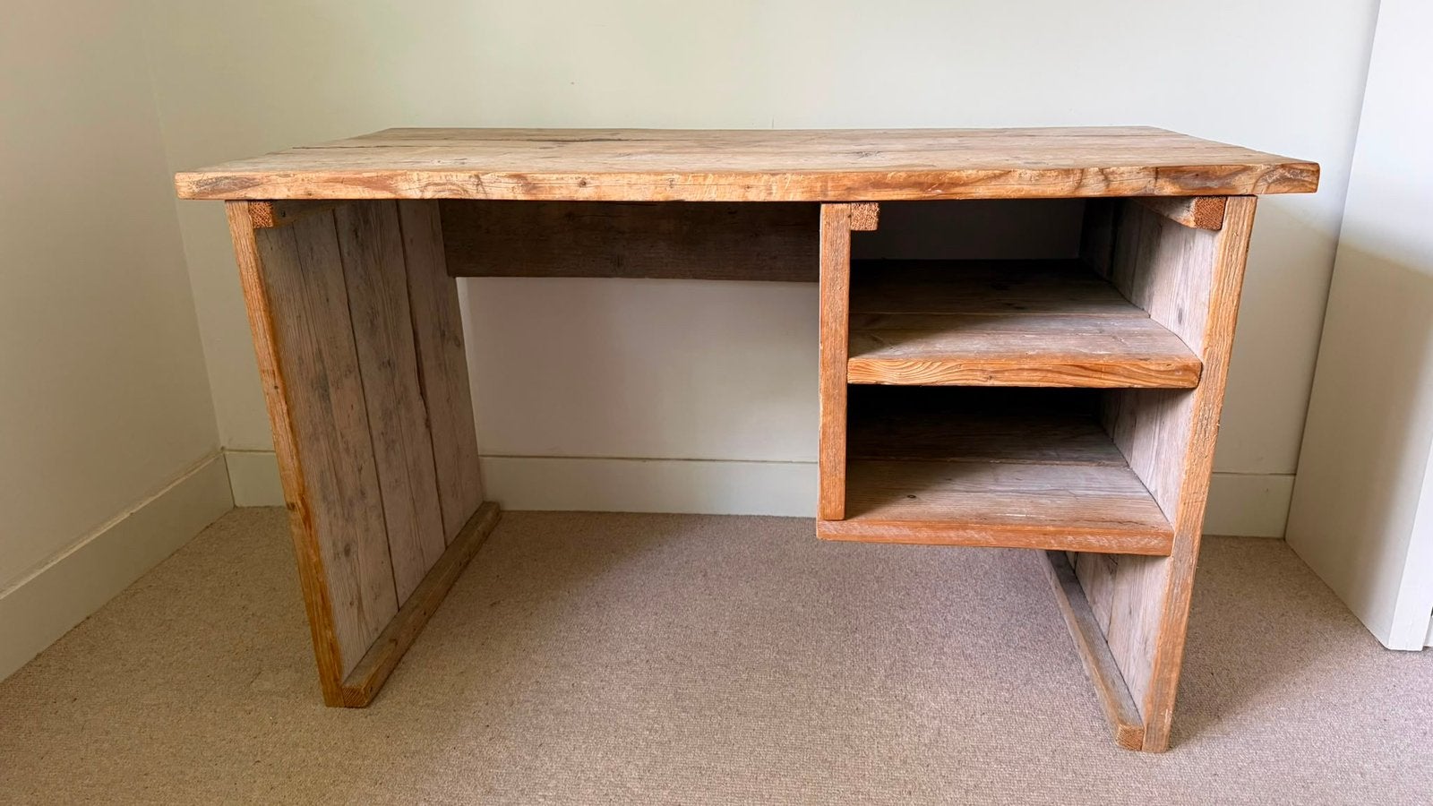 Kinderbureau van steigerhout, Ophalen, Opbergruimte, Gebruikt, 120 cm