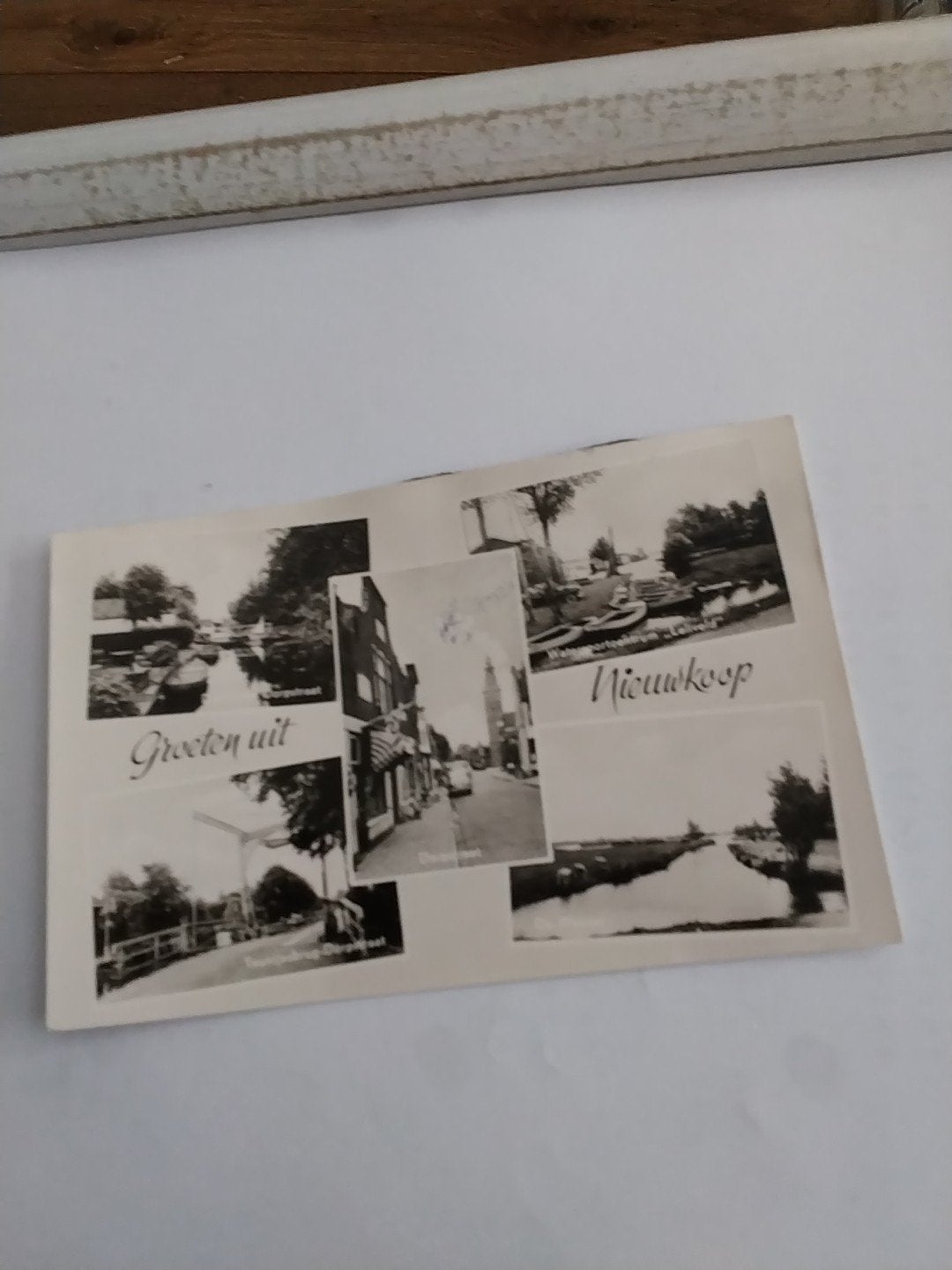 Oude ansichtkaart Nieuwkoop - Groeten uit Nieuwkoop, Ophalen of Verzenden, 1940 tot 1960, Gelopen, Zuid-Holland