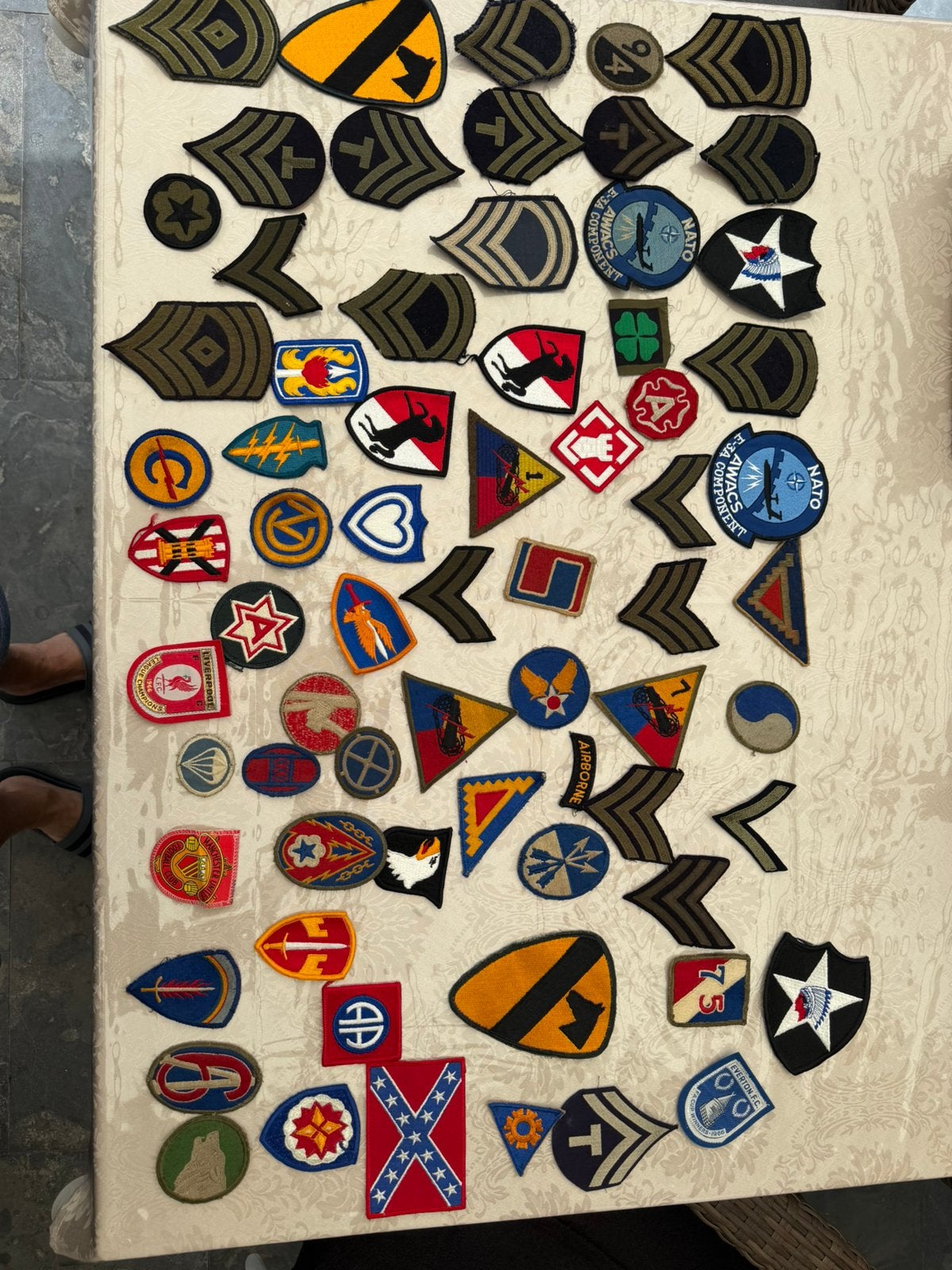Grote verzameling originele militaire patches, badges., Verzenden, Gebruikt, Overige onderwerpen