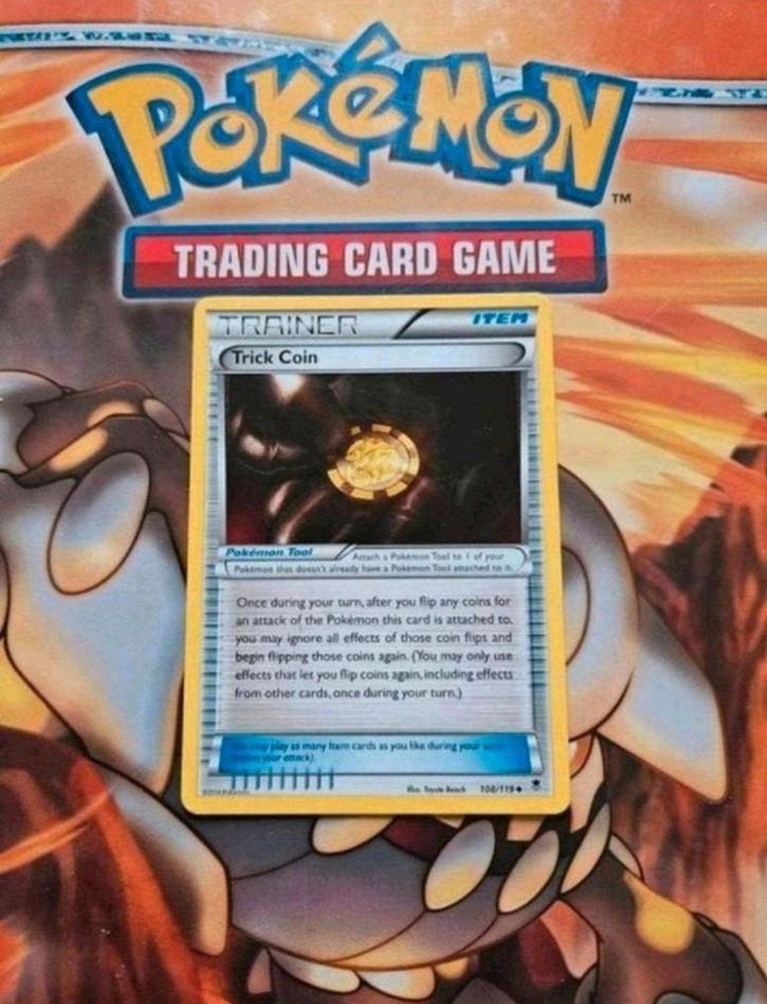Trick coin 108/119 XY Phantom forces pokemon kaart nm, Ophalen of Verzenden, Zo goed als nieuw, Losse kaart