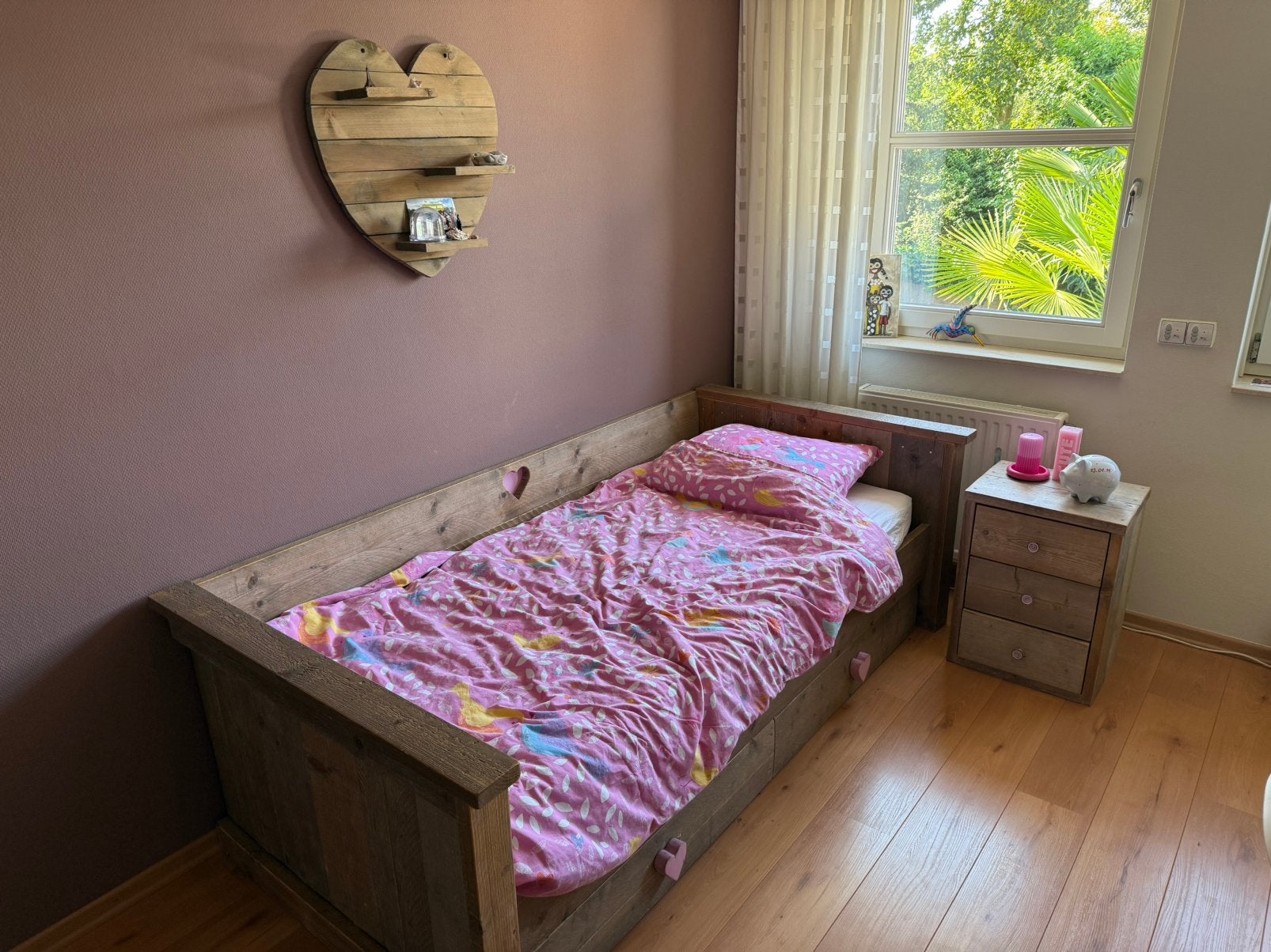 Super hip steigerhouten meidenbed, Ophalen, Zo goed als nieuw, Eenpersoons