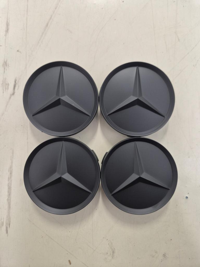 Mercedes Benz Naafdoppen - 75mm (Set van 4), Auto diversen, Wieldoppen, Ophalen of Verzenden, Nieuw
