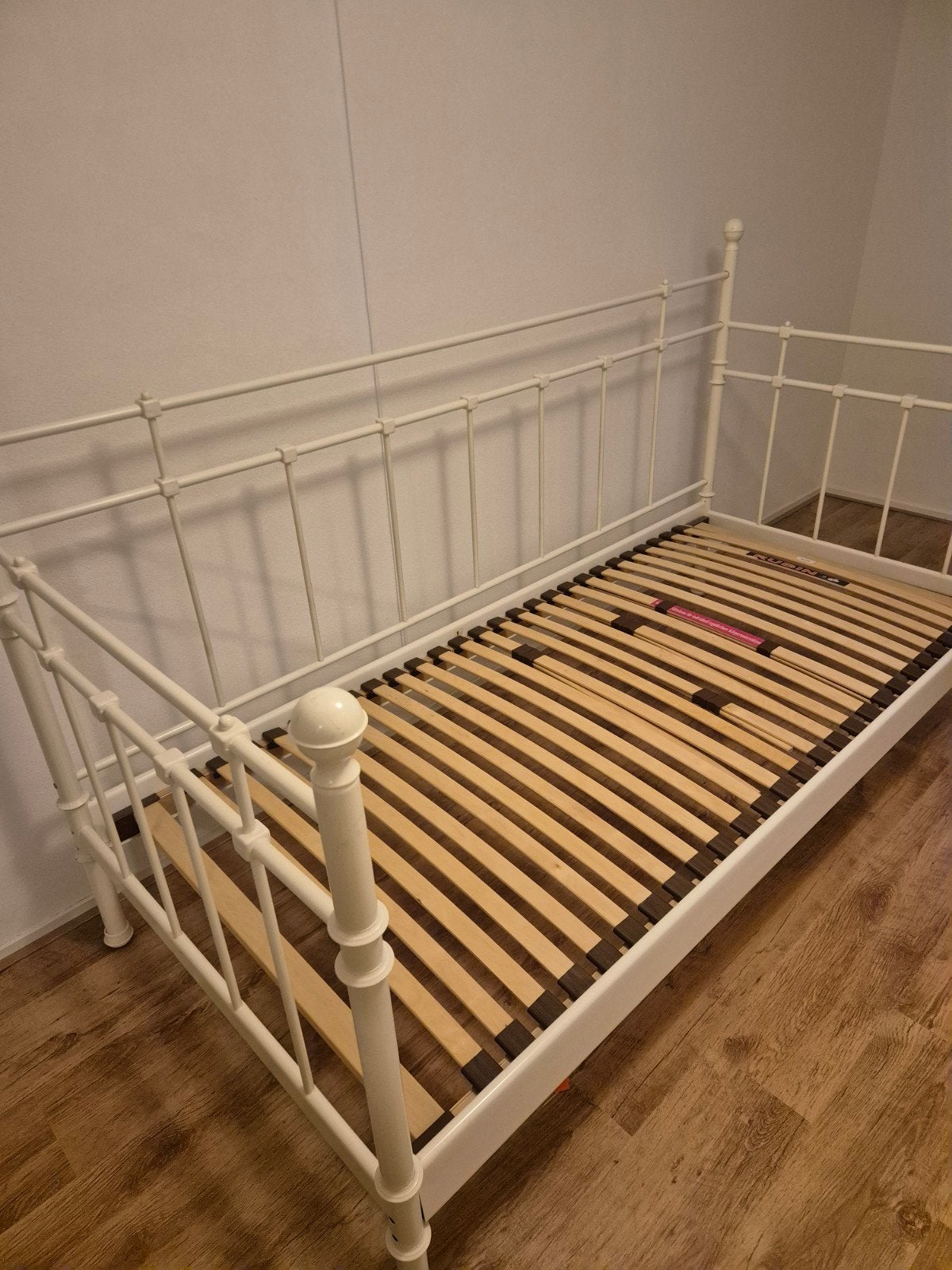 een persoons bed, Ophalen, 90 cm, Eenpersoons, Wit