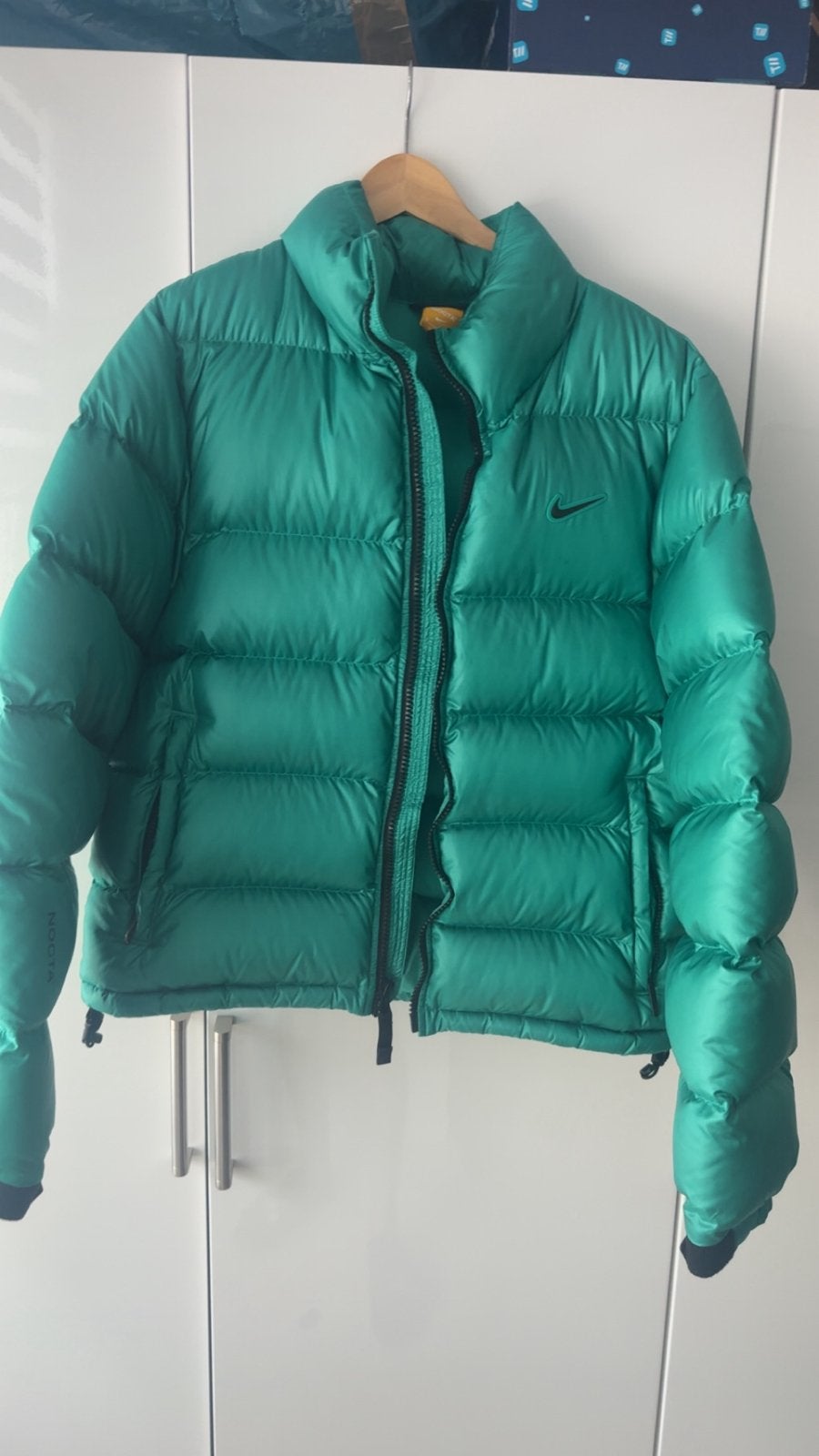 Nike Nocta Puffer Jas Maat M - Groen, Ophalen, Zo goed als nieuw, Maat 48/50 (M), Groen
