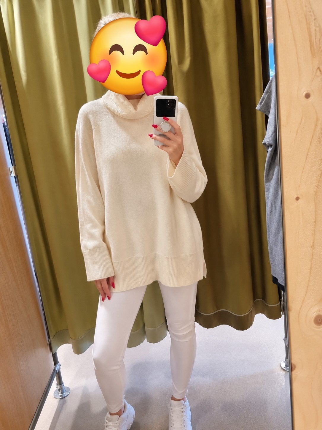 COS 100% Kasjmier Coltrui - Crème - Maat L, COS, Overige kleuren, Maat 42/44 (L), Nieuw