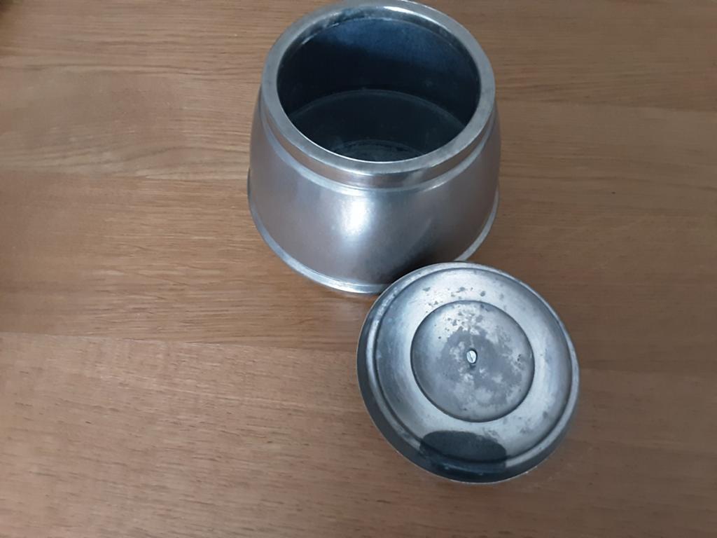 Vintage tabakspot van metaal, Antiek en Kunst, Ophalen of Verzenden