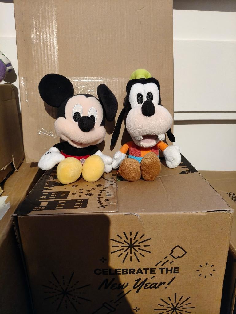 Disney Mickey en Goofy Knuffel, Verzamelen, Ophalen, Mickey Mouse, Zo goed als nieuw, Knuffel