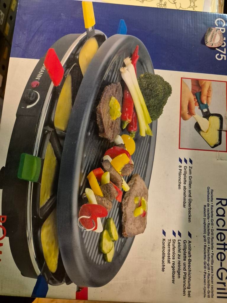 Courmetstel / Raclette-grill - Zo goed als nieuw, compleet, Witgoed en Apparatuur, Gourmetstellen, Ophalen of Verzenden, Zo goed als nieuw