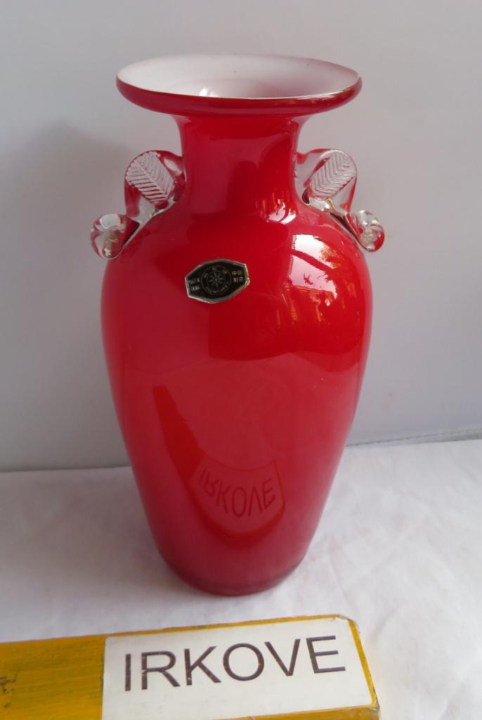 KRISTAL RODE VAAS * Van Snowflakes *, Verzenden, Nieuw, Rood, Glas