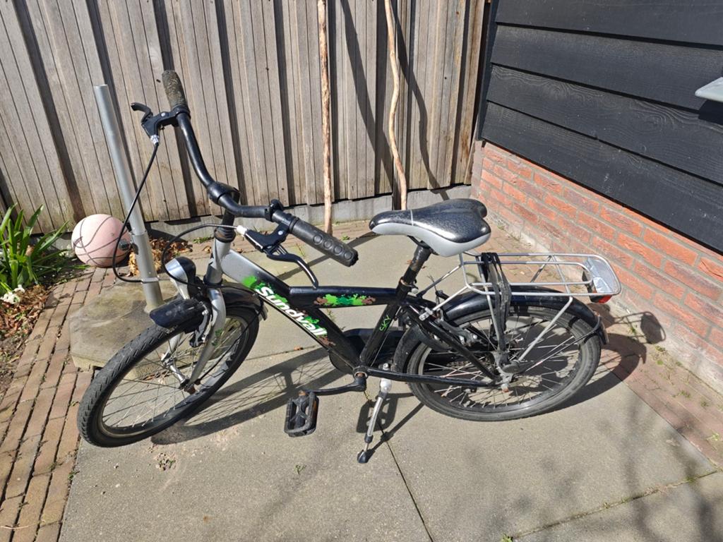 Sundvall fiets met bagagedrager en terugtraprem, Ophalen