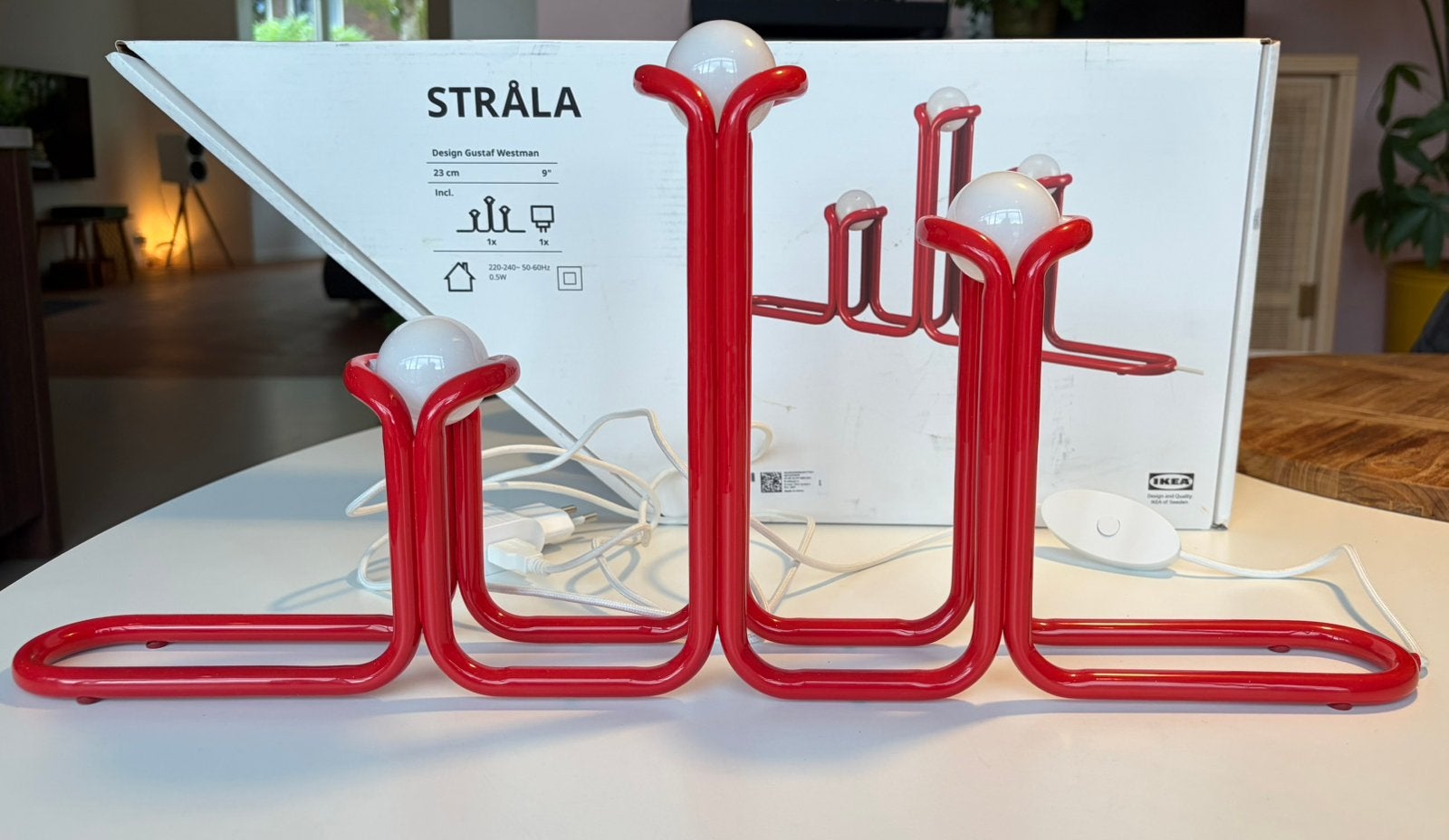 Ikea Gustaf Westman STRALA lamp rood, Huis en Inrichting, Lampen | Tafellampen, Ophalen of Verzenden