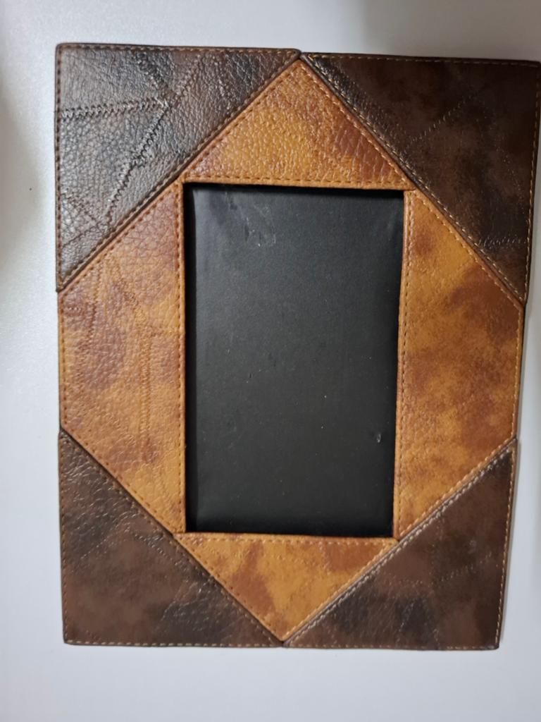 4 "Leren" fotolijsten, Ophalen of Verzenden, Nieuw, Rechthoekig, Minder dan 100 cm