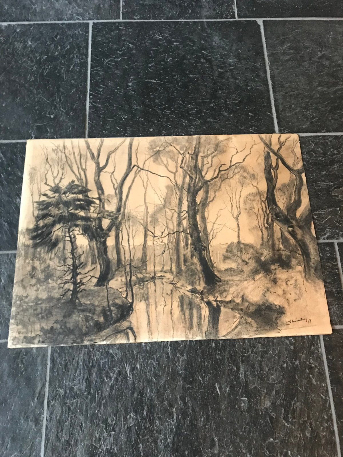 Dirk Smorenberg tekening/ studie, Antiek en Kunst, Ophalen of Verzenden