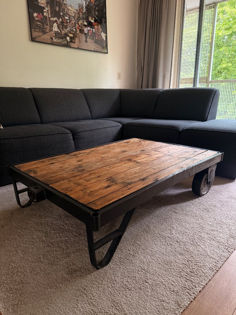 Industrial Coffee Table, Huis en Inrichting, Tafels | Salontafels, Gebruikt, 50 – 75, 50 tot 100 cm, 100 tot 150 cm, Rechthoekig