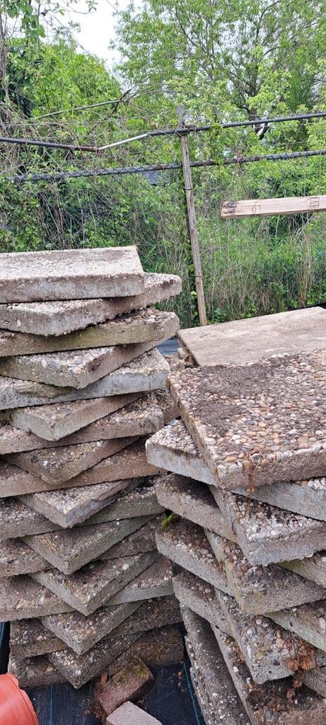 35 grindtegels 50x50 cm - Gebruikt, Gebruikt, Grind, Terrastegels, 5 tot 10 m²