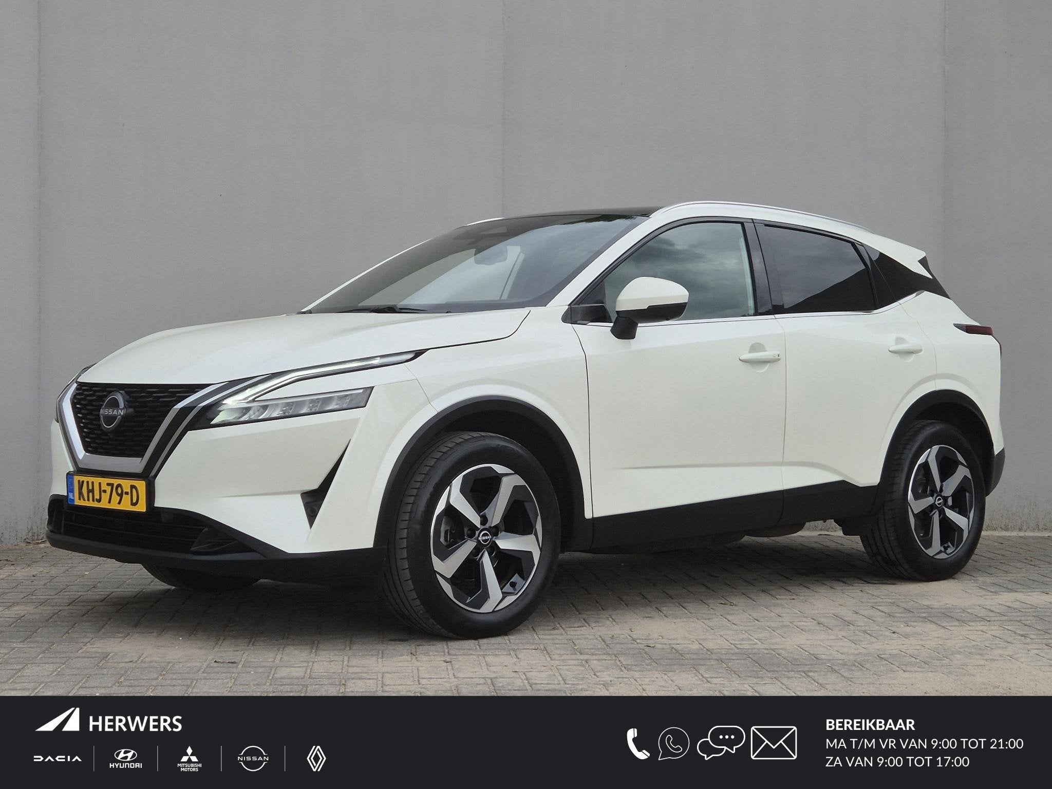 Nissan Qashqai 1.3 MHEV Xtronic Tekna / Cold Pack & Design P, Auto's, Nissan, Euro 6, Leder en Stof, Wit, Bedrijf
