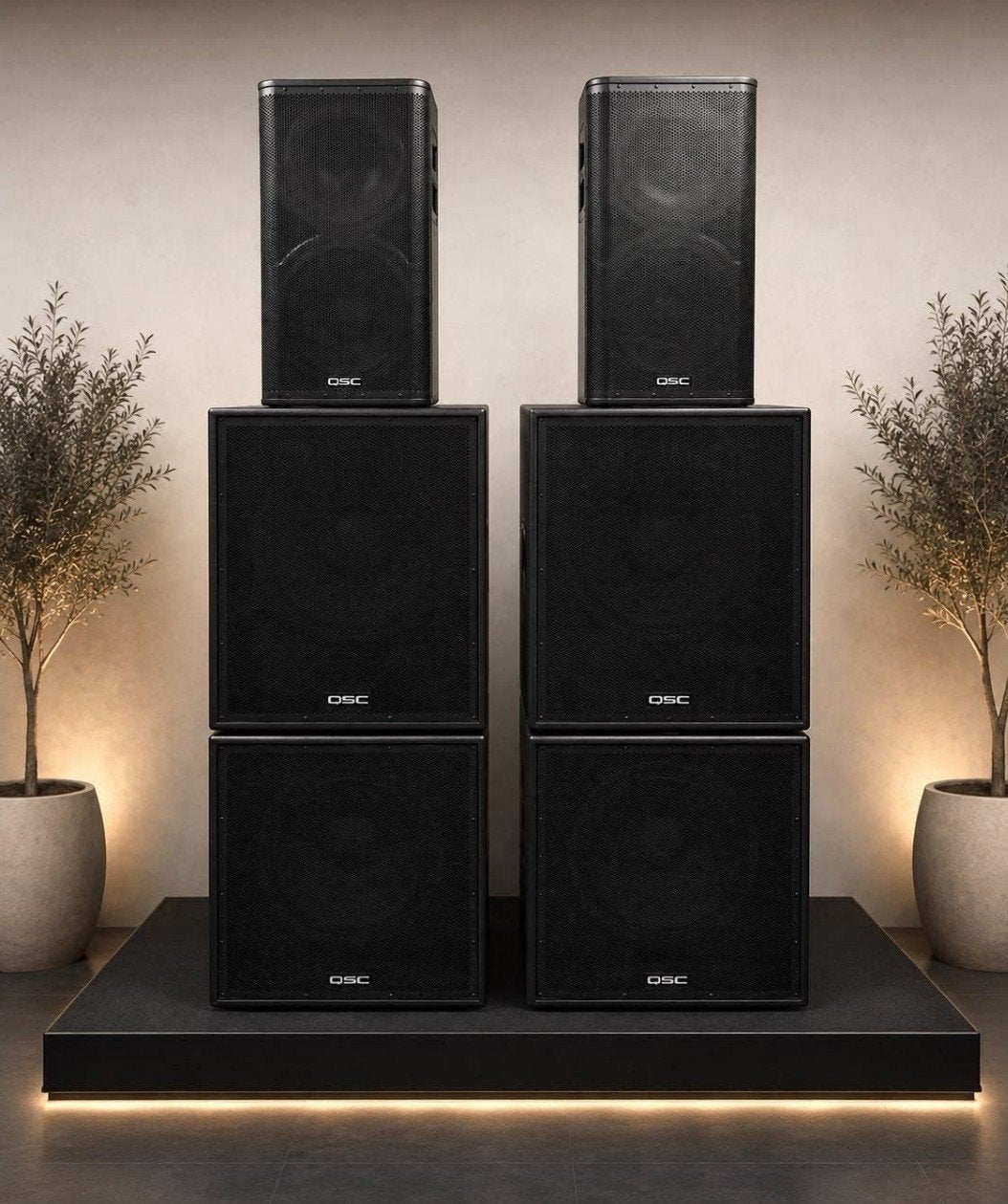 QSC HPR122i en HPR181i PA Speakerset, Gebruikt, Inclusief kabels, Speakerset, Ophalen