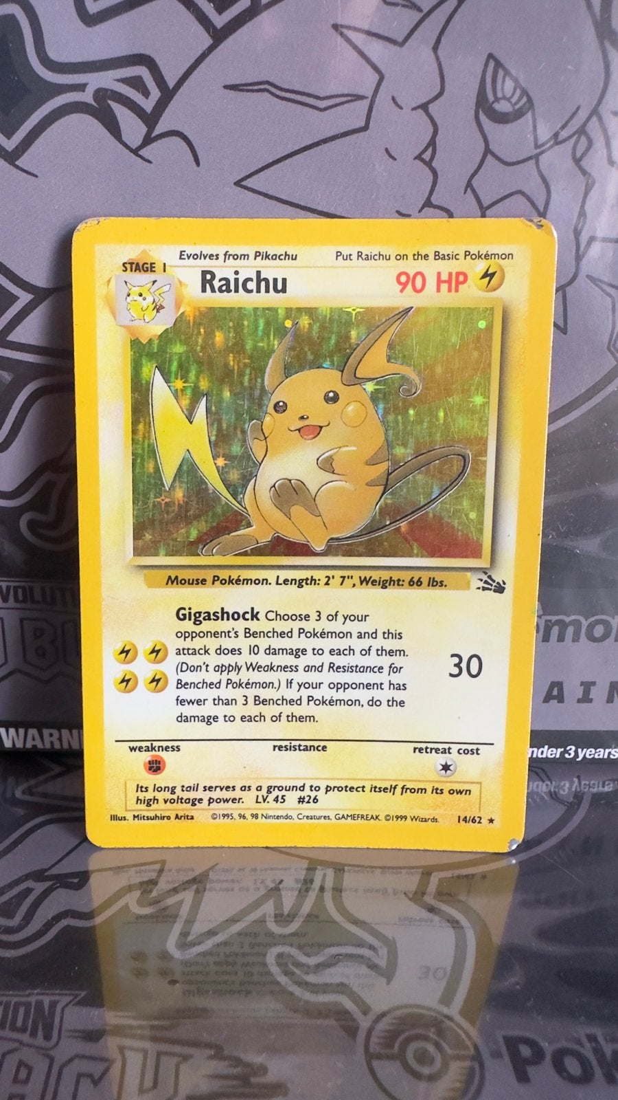 Raichu holo 14/62, Ophalen of Verzenden, Zo goed als nieuw