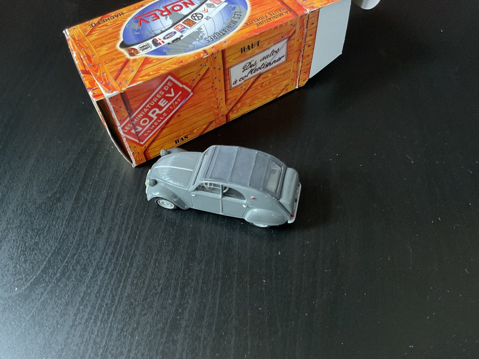 Norev Citroën 2CV modelauto 1/43 - Grijs, Ophalen of Verzenden, Zo goed als nieuw, Auto