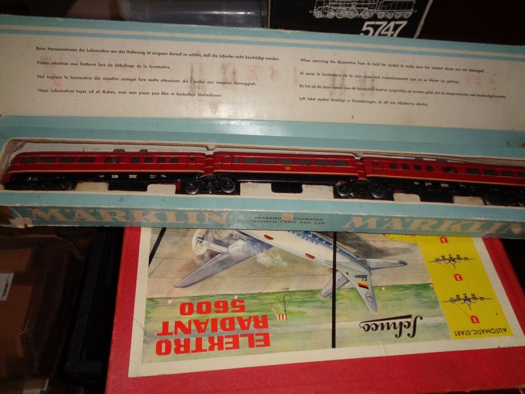Märklin  3025  triebwagen   3 delig, Ophalen, Wisselstroom, Gebruikt, Locomotief