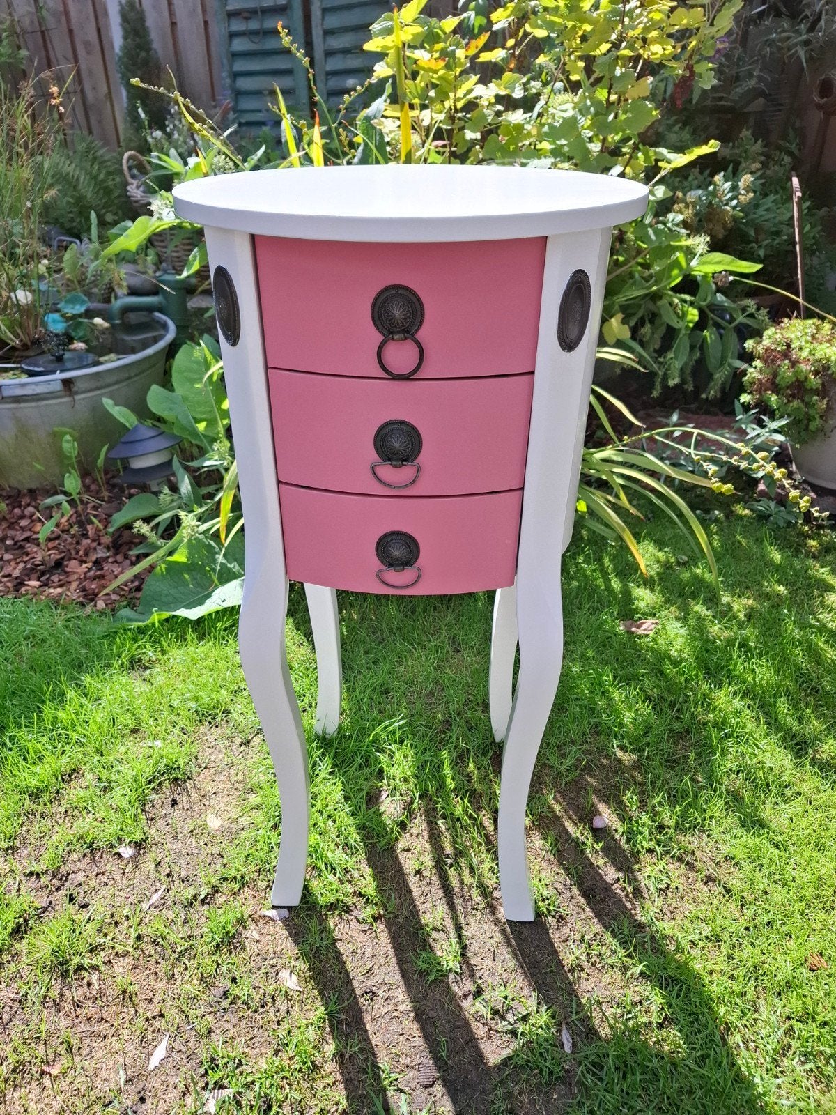 Lief roze/wit ladekastje kastje te koop, Ophalen
