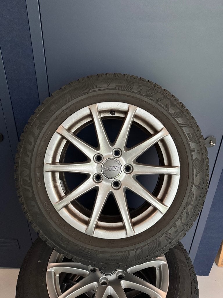Originele Audi TT 16" Velgen + Dunlop Winterbanden, Auto-onderdelen, Banden en Velgen, Ophalen, Gebruikt, 16 inch, Banden en Velgen
