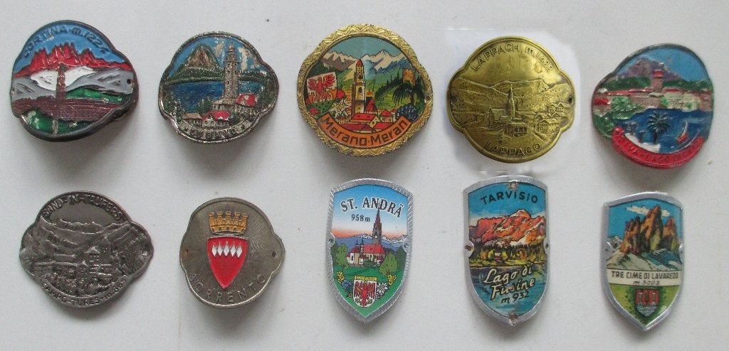 Italiaanse Wandelstokplaatjes (Stocknägel) Italië., Ophalen of Verzenden, Gebruikt, Overige typen