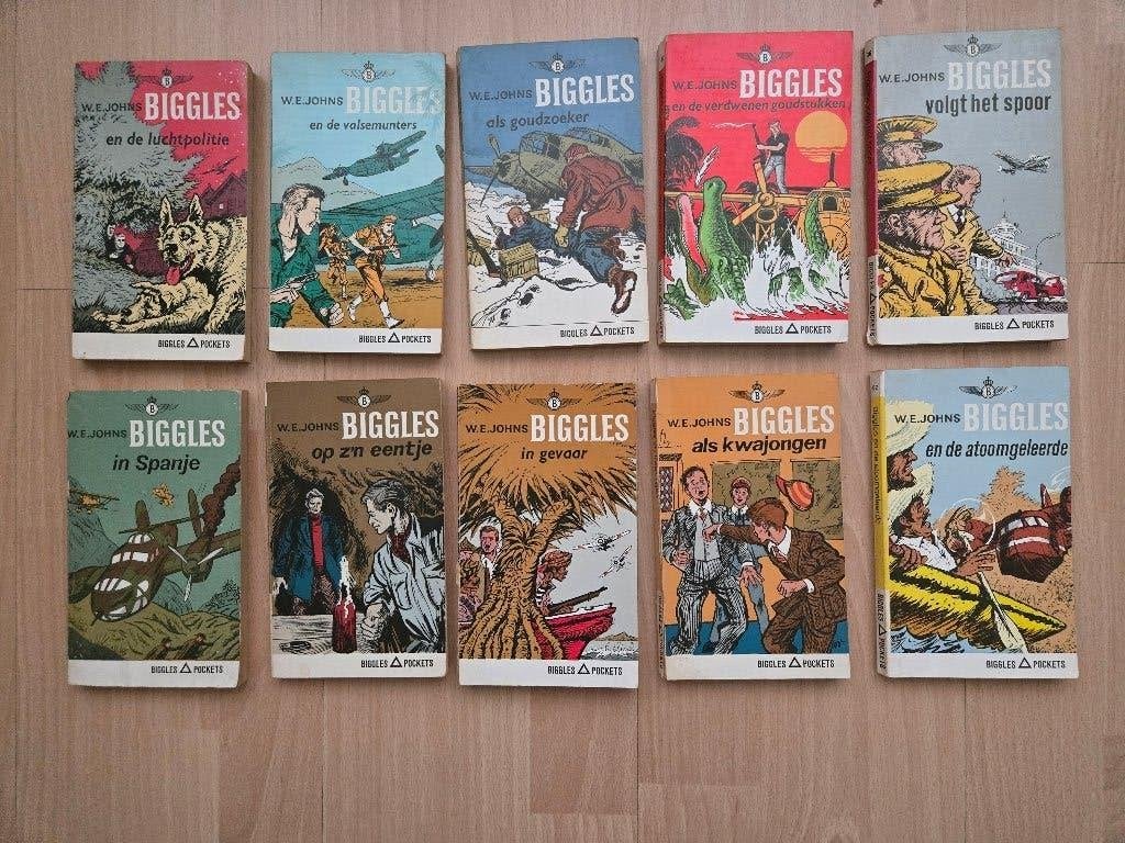 Biggles Boeken Collectie - 10 Biggles Pockets van W.E. Johns, Gelezen, Ophalen of Verzenden, Fictie, W.E. Johns